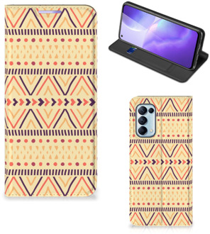 B2Ctelecom GSM Hoesje OPPO Find X3 Lite Wallet Bookcase Aztec Yellow