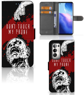 B2Ctelecom GSM Hoesje OPPO Find X3 Neo 5G Book Case met Pasjeshouder Zombie Blood