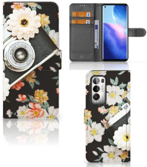 B2Ctelecom GSM Hoesje OPPO Find X3 Neo 5G Bookcover Vintage Camera