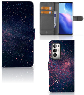 B2Ctelecom GSM Hoesje OPPO Find X3 Neo 5G Flip Cover Stars