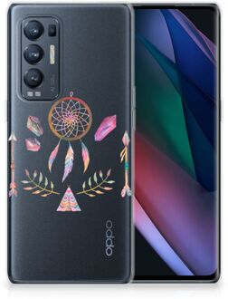 B2Ctelecom GSM Hoesje OPPO Find X3 Neo Bumper Hoesje Doorzichtig Boho Dreamcatcher