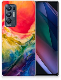 B2Ctelecom GSM Hoesje OPPO Find X3 Neo TPU Bumper Watercolor Dark