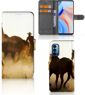 B2Ctelecom GSM Hoesje OPPO Reno 4 Pro 5G Bookcase Cowboy