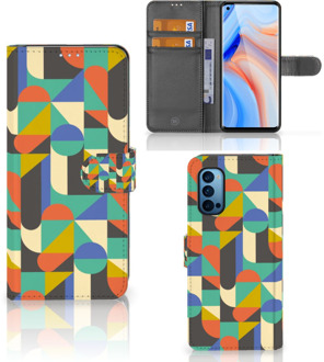 B2Ctelecom GSM Hoesje OPPO Reno 4 Pro 5G Bookcase Funky Retro