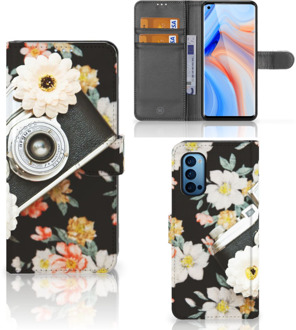 B2Ctelecom GSM Hoesje OPPO Reno 4 Pro 5G Bookcover Vintage Camera