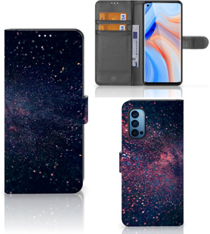 B2Ctelecom GSM Hoesje OPPO Reno 4 Pro 5G Flip Cover Stars