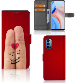 B2Ctelecom GSM Hoesje OPPO Reno 4 Pro 5G Wallet Book Case Cadeau voor Vrouw Liefde