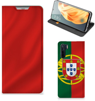 B2Ctelecom GSM Hoesje OPPO Reno3 | A91 Bookcase Portugese Vlag