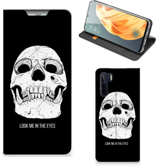 B2Ctelecom GSM Hoesje OPPO Reno3 | A91 Bookcase Skull Eyes