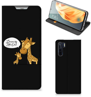 B2Ctelecom GSM Hoesje OPPO Reno3 | A91 Wallet Case Giraffe