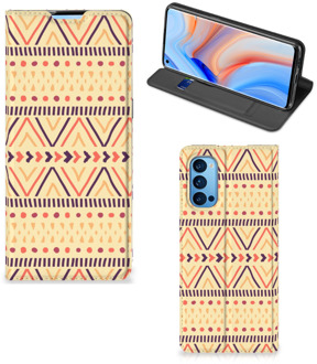 B2Ctelecom GSM Hoesje OPPO Reno4 Pro 5G Wallet Bookcase Aztec Yellow