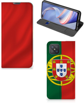 B2Ctelecom GSM Hoesje OPPO Reno4 Z 5G Bookcase Portugese Vlag