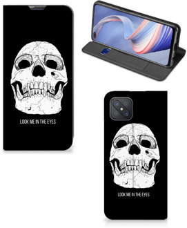 B2Ctelecom GSM Hoesje OPPO Reno4 Z 5G Bookcase Skull Eyes