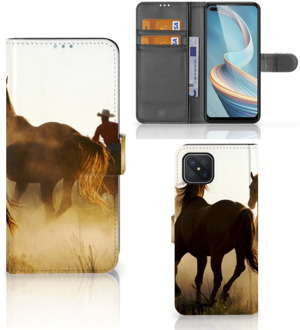 B2Ctelecom GSM Hoesje OPPO Reno4 Z Bookcase Cowboy