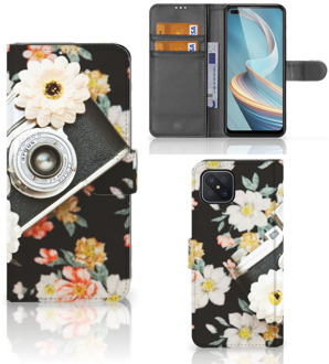 B2Ctelecom GSM Hoesje OPPO Reno4 Z Bookcover Vintage Camera