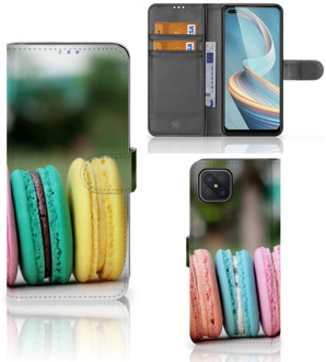 B2Ctelecom GSM Hoesje OPPO Reno4 Z Flipcover Maken Macarons