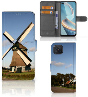 B2Ctelecom GSM Hoesje OPPO Reno4 Z Mobiel Bookcase Molen