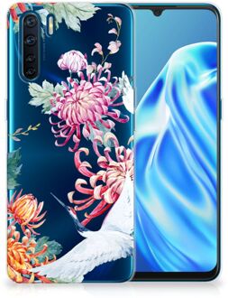 B2Ctelecom GSM Hoesje OPPP A91 Smartphonehoesje Customize Bird Flowers