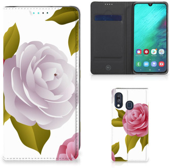 B2Ctelecom GSM Hoesje Samsung A40 Bookcase Cover Roses