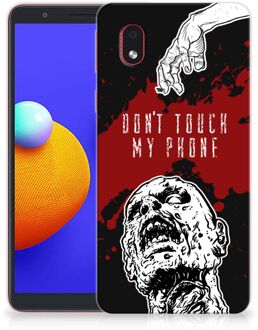 B2Ctelecom GSM Hoesje Samsung Galaxy A01 Core Back Case TPU Siliconen Hoesje Zombie Blood