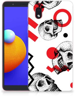 B2Ctelecom GSM Hoesje Samsung Galaxy A01 Core TPU Bumper Skull Red