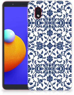 B2Ctelecom GSM Hoesje Samsung Galaxy A01 Core Trendy Telefoonhoesjes Flower Blue