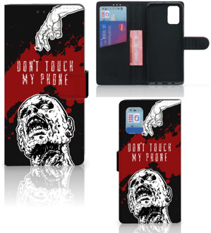 B2Ctelecom GSM Hoesje Samsung Galaxy A02s Flip Cover Samsung M02s Book Case met Pasjeshouder Zombie Blood