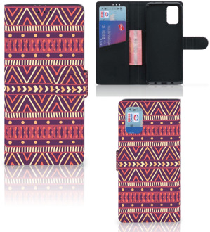 B2Ctelecom GSM Hoesje Samsung Galaxy A02s Flip Cover Samsung M02s Bookcase Aztec Purple