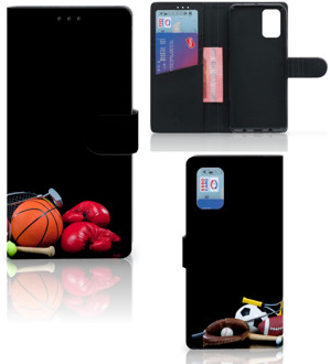 B2Ctelecom GSM Hoesje Samsung Galaxy A02s Flip Cover Samsung M02s Bookcover Ontwerpen Voetbal, Tennis, Boxing… Sports