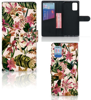 B2Ctelecom GSM Hoesje Samsung Galaxy A02s Flip Cover Samsung M02s Fotohoesje ontwerpen Flowers