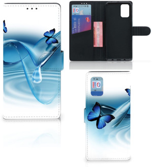 B2Ctelecom GSM Hoesje Samsung Galaxy A02s Flip Cover Samsung M02s Telefoonhoesje Portemonnee Vlinders