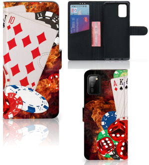 B2Ctelecom GSM Hoesje Samsung Galaxy A02s Flip Cover Samsung M02s Wallet Book Case Personaliseren Casino