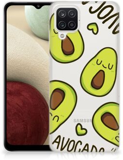 B2Ctelecom GSM Hoesje Samsung Galaxy A12 Backcase TPU Siliconen Hoesje Transparant Avocado Singing