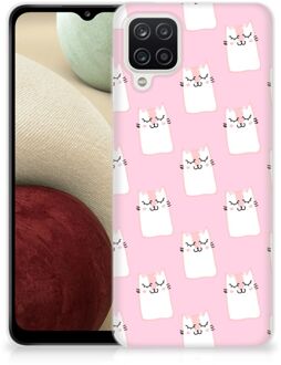 B2Ctelecom GSM Hoesje Samsung Galaxy A12 Beschermhoesje Sleeping Cats