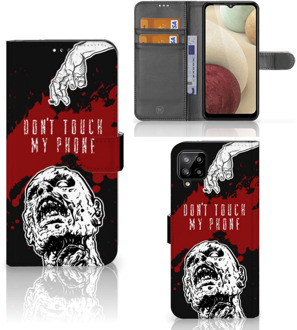 B2Ctelecom GSM Hoesje Samsung Galaxy A12 Book Case met Pasjeshouder Zombie Blood