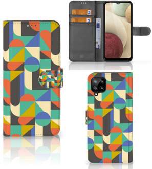 B2Ctelecom GSM Hoesje Samsung Galaxy A12 Bookcase Funky Retro