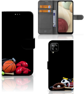 B2Ctelecom GSM Hoesje Samsung Galaxy A12 Bookcover Ontwerpen Voetbal, Tennis, Boxing… Sports