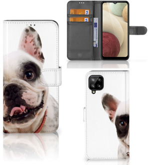 B2Ctelecom GSM Hoesje Samsung Galaxy A12 Bookstyle Case Franse Bulldog