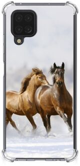 B2Ctelecom GSM Hoesje Samsung Galaxy A12 Bumper Hoesje met transparante rand Paarden