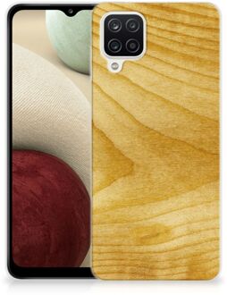 B2Ctelecom GSM Hoesje Samsung Galaxy A12 Cover Case Licht Hout