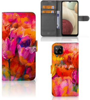 B2Ctelecom GSM Hoesje Samsung Galaxy A12 Cover met Tekst Tulips