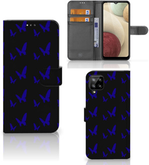 B2Ctelecom GSM Hoesje Samsung Galaxy A12 Flipcase Vlinder Patroon