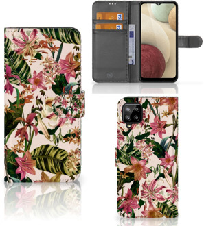 B2Ctelecom GSM Hoesje Samsung Galaxy A12 Fotohoesje ontwerpen Flowers