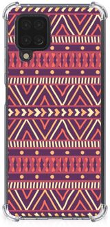 B2Ctelecom GSM Hoesje Samsung Galaxy A12 Hoesje met naam met transparante rand Aztec Purple