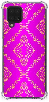 B2Ctelecom GSM Hoesje Samsung Galaxy A12 Leuk TPU Back Case met transparante rand Barok Roze