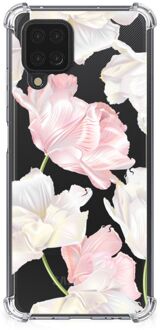 B2Ctelecom GSM Hoesje Samsung Galaxy A12 Leuk TPU Back Cover met transparante rand Mooie Bloemen