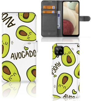 B2Ctelecom GSM Hoesje Samsung Galaxy A12 Mobiel Bookcase Valentijn Cadeautje Haar Avocado Singing