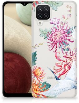 B2Ctelecom GSM Hoesje Samsung Galaxy A12 Smartphonehoesje Customize Bird Flowers