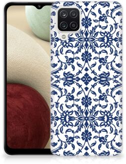 B2Ctelecom GSM Hoesje Samsung Galaxy A12 Trendy Telefoonhoesjes Flower Blue