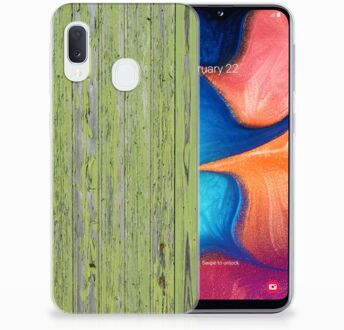 B2Ctelecom GSM Hoesje Samsung Galaxy A20e Design Green Wood